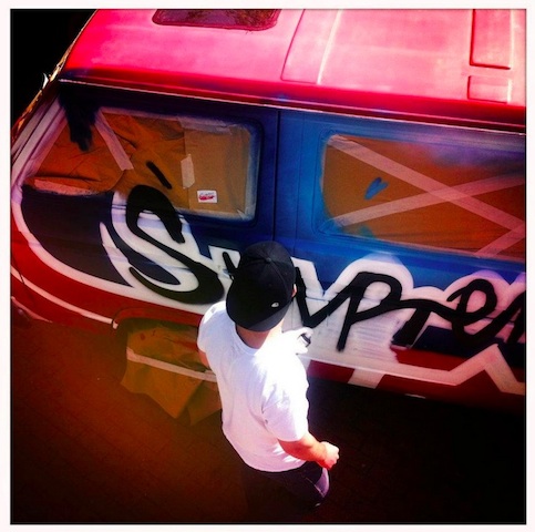 VW Bus graffity auf skatecontest 05 2012