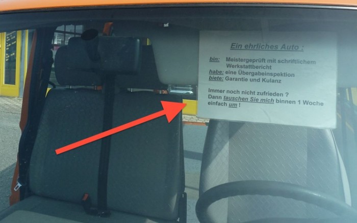 VW Bus T4 Syncro kaufen mit FAN360 netter Hinweis eines Händlers Umtauschrecht binnen einer Woche
