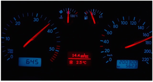 VW Bus T4 Temperaturanzeige mit standhaftem Kühlmitteltemperaturanzeiger