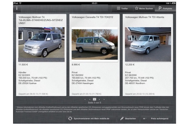 VW BusChecker Beratung online kostenlos drei Inserate max übermitteln