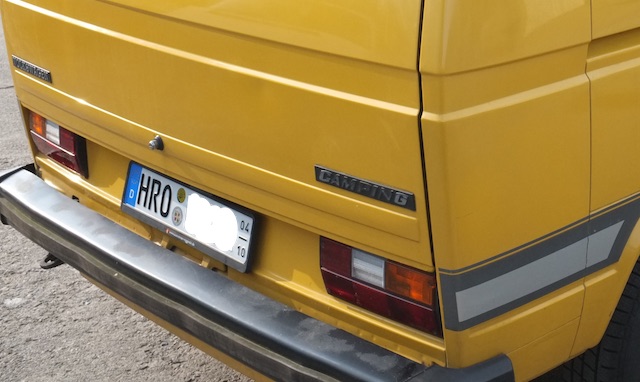 VW Bus T3 bis 1986 mit kleinem Heckklappenschloss