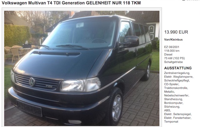 VW Bus T4 Multivan gekauft mit dem BusChecker