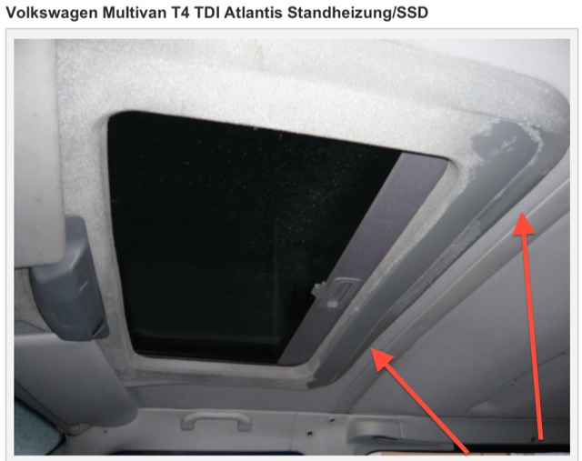 VW Bus T4 Tdi Firmenhure nachgeruestetes nicht dichtes Sonnendach