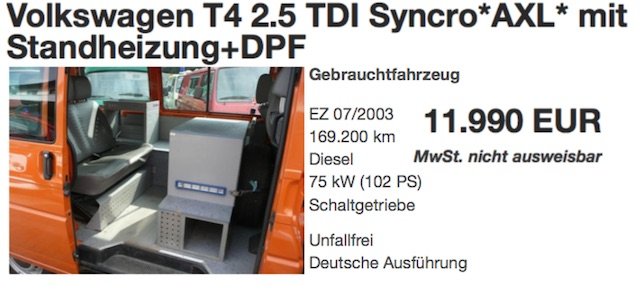 VW Bus T4 ex Vermessungsfahrzeug Syncro Kaufberatung