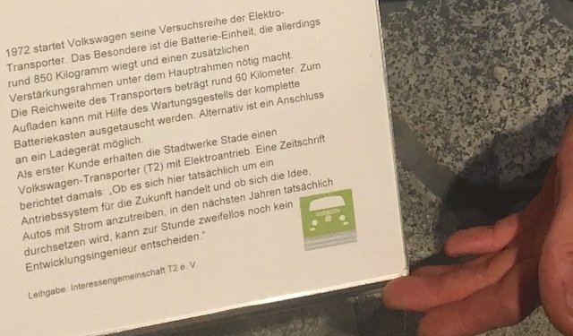 T2 VW Bus Elektro Antrieb Leihgabe Interessengemeinschaft T2 eV Sonderausstellung PS Speicher Einbeck August 2017