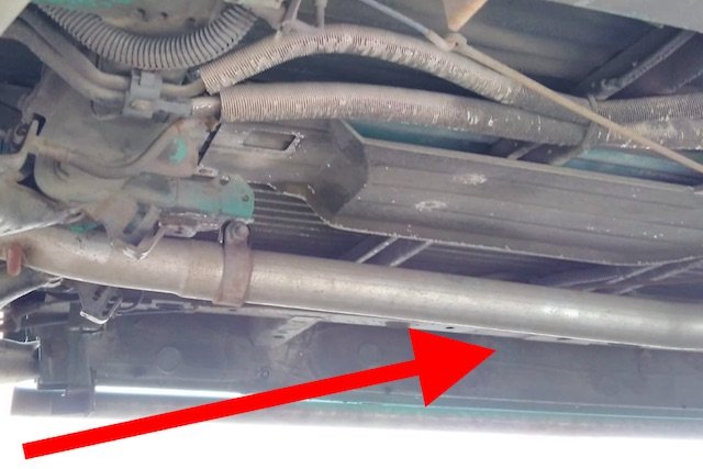 VW Bus T4 Unterboden Fahrerseite mittig Umluftheizung Standheizung fehlt