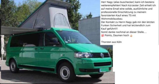 VW Bus T5 FaltDachCamper Eigenausbau Kaufberatung Empfehlungen BusChecker Thorstan aus Köln 2022 02