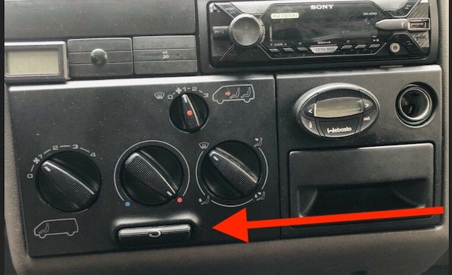 VW Bus T4 Geblaeseschalter ohne AC Knopf