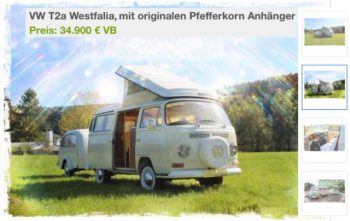 VW Bus T2a Klappdach Camper restauriert zu verkaufen