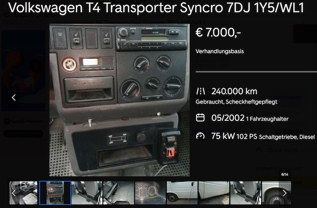 VW Bus T4 Syncro Stadtverwaltung kaufen